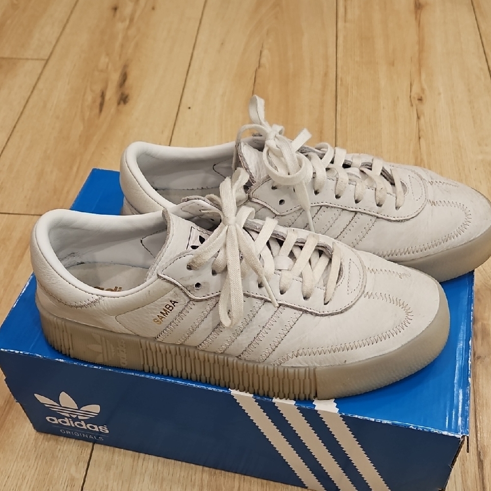 Adidas Sambarose White Sneakers Classic Design